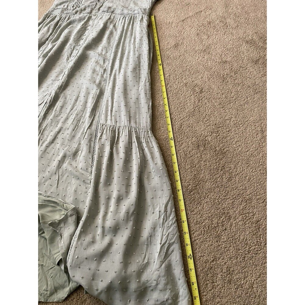 Lulus NWT Completely In Love sage green Swiss dot  maxi dress. SIZE XL - Picture 8 of 11